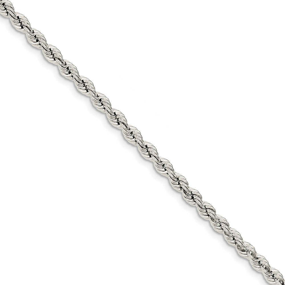 4.5mm Sterling Silver Solid Rope Chain Bracelet, Item B12982 by The Black Bow Jewelry Co.