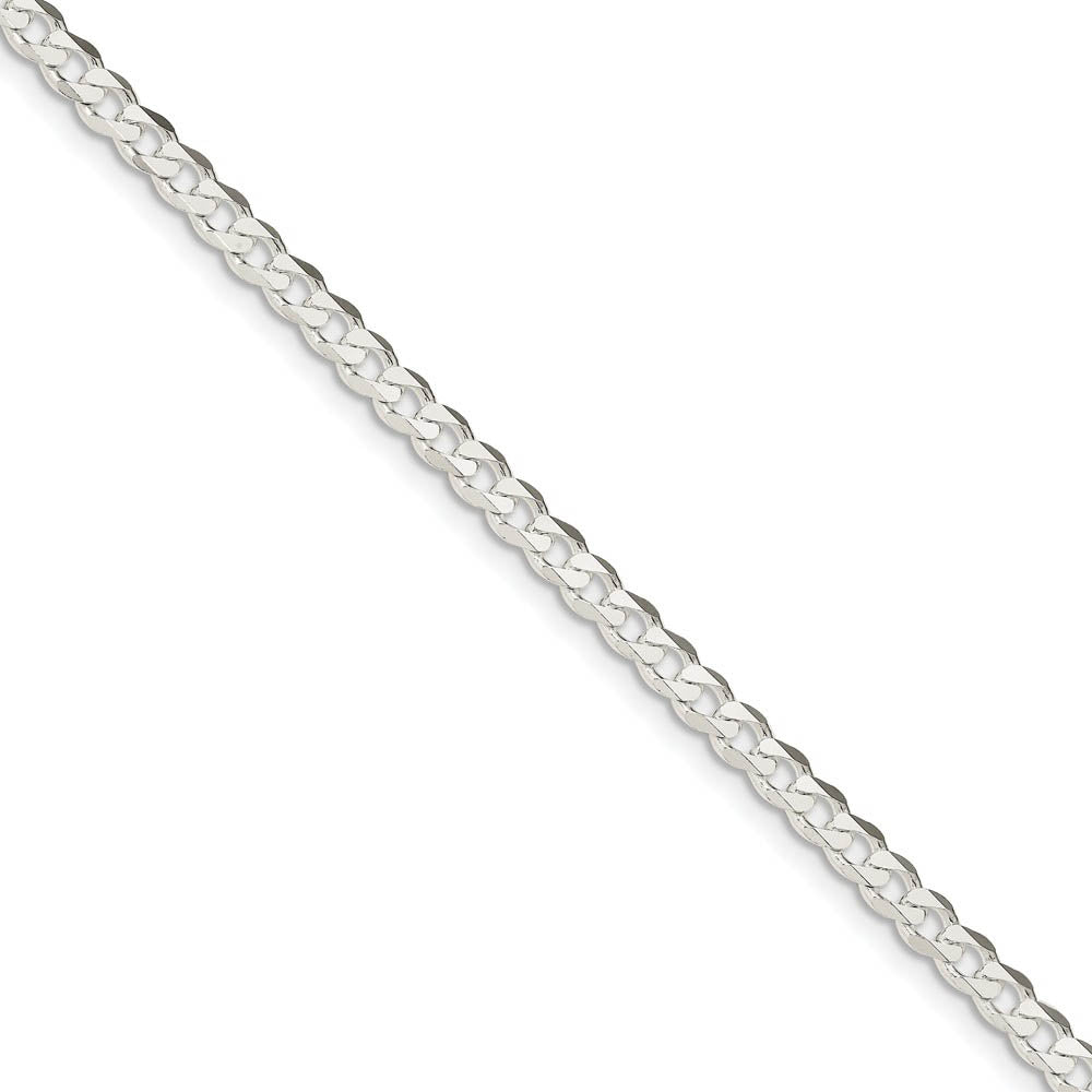 4.5mm Sterling Silver Solid Classic Curb Chain Bracelet, Item B13000 by The Black Bow Jewelry Co.