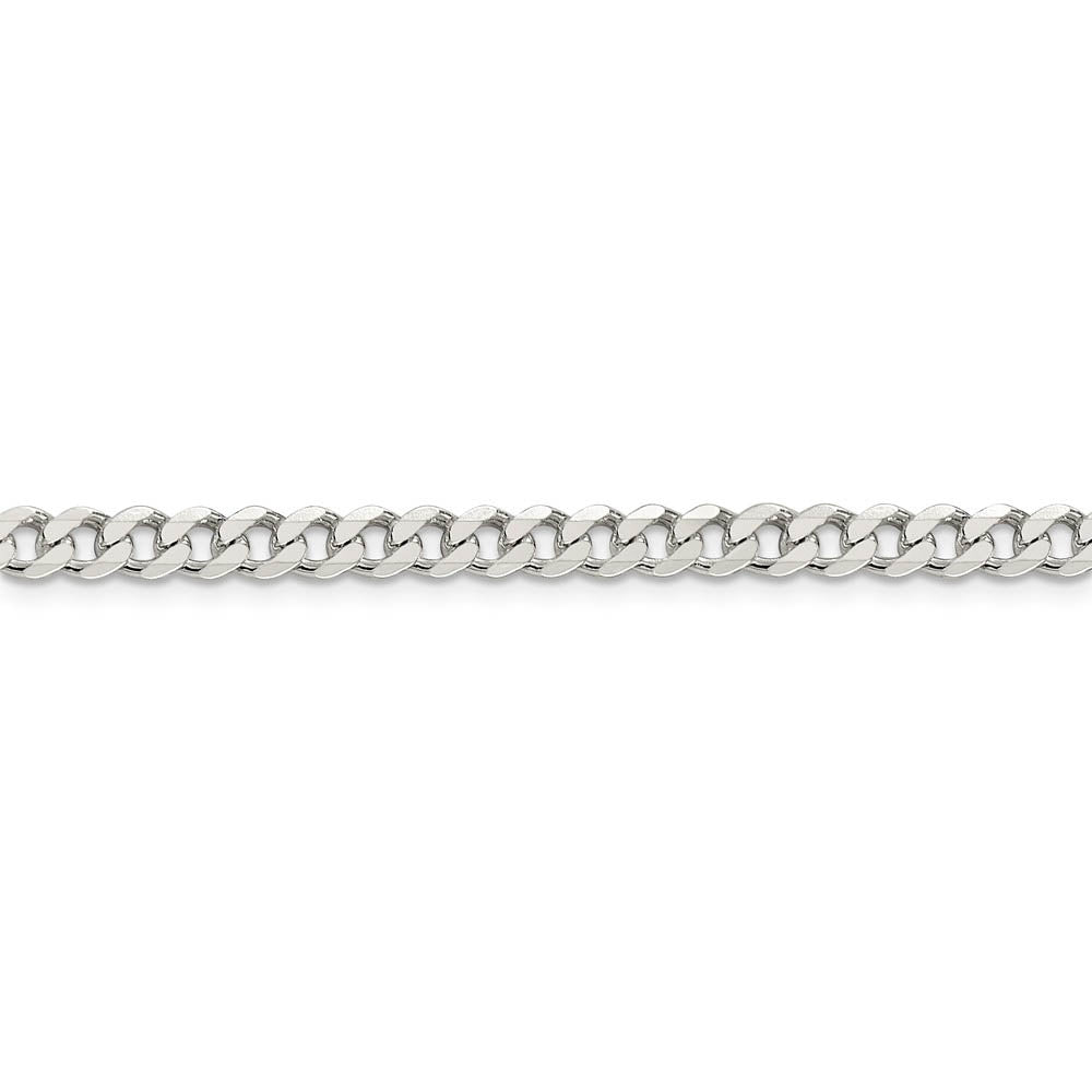 Alternate view of the 4.5mm Sterling Silver Solid Classic Curb Chain Bracelet by The Black Bow Jewelry Co.