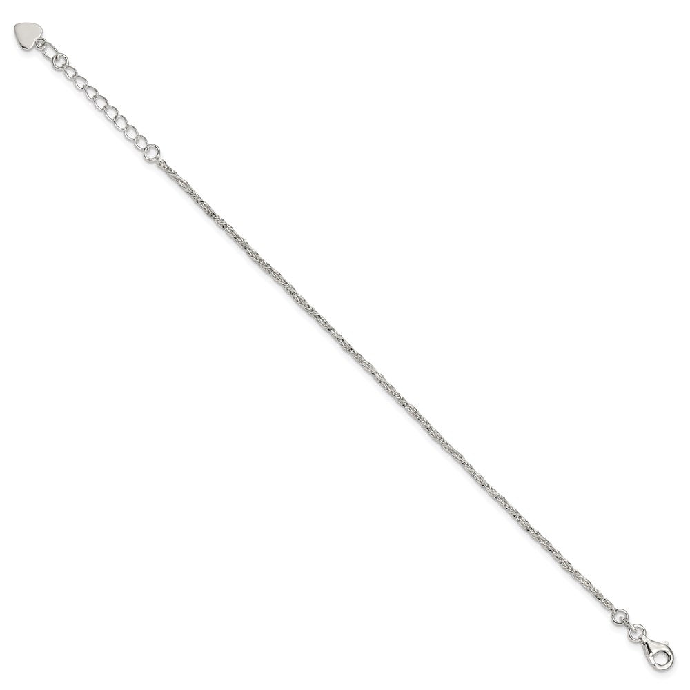 Alternate view of the Child&#39;s 2mm Sterling Silver D/C Twisted Wheat Chain Bracelet, 5-6 Inch by The Black Bow Jewelry Co.