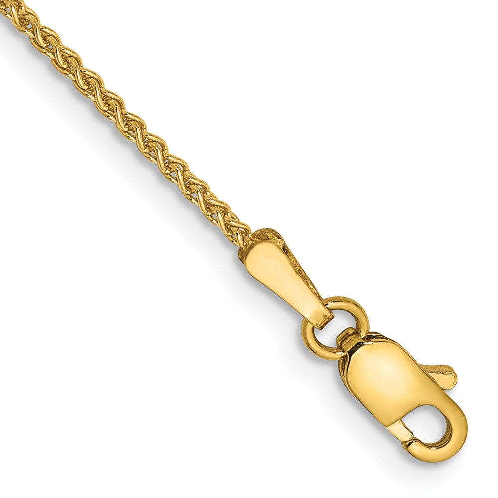 1.25mm Solid Spiga Chain Bracelet in 14k Yellow Gold, 6 Inch, Item B13108 by The Black Bow Jewelry Co.