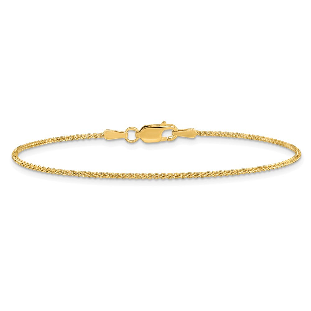 Alternate view of the 1.25mm Solid Spiga Chain Bracelet in 14k Yellow Gold, 6 Inch by The Black Bow Jewelry Co.