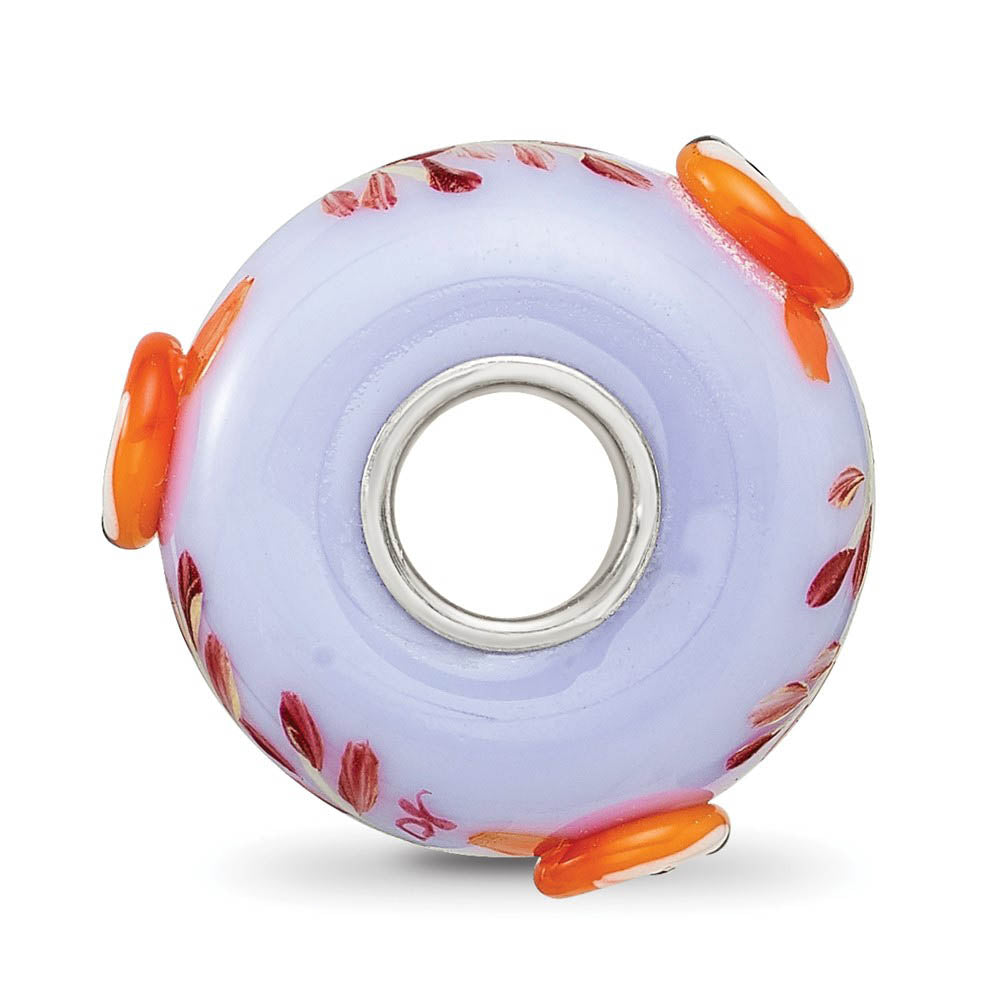 Alternate view of the Fenton Sterling Silver Hand Painted Copper Fox 3D Glass Bead Charm by The Black Bow Jewelry Co.