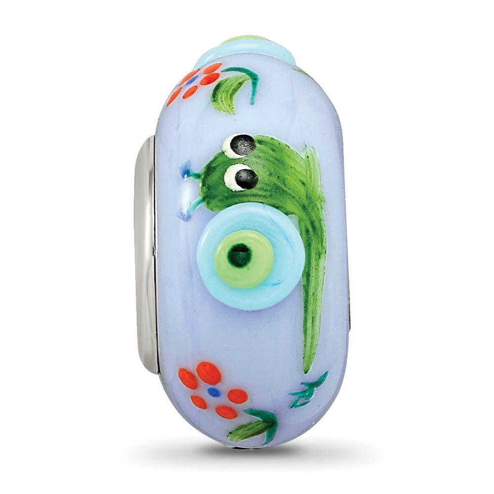 Alternate view of the Fenton Sterling Silver Just Snail'n Along 3D Glass Bead Charm by The Black Bow Jewelry Co.
