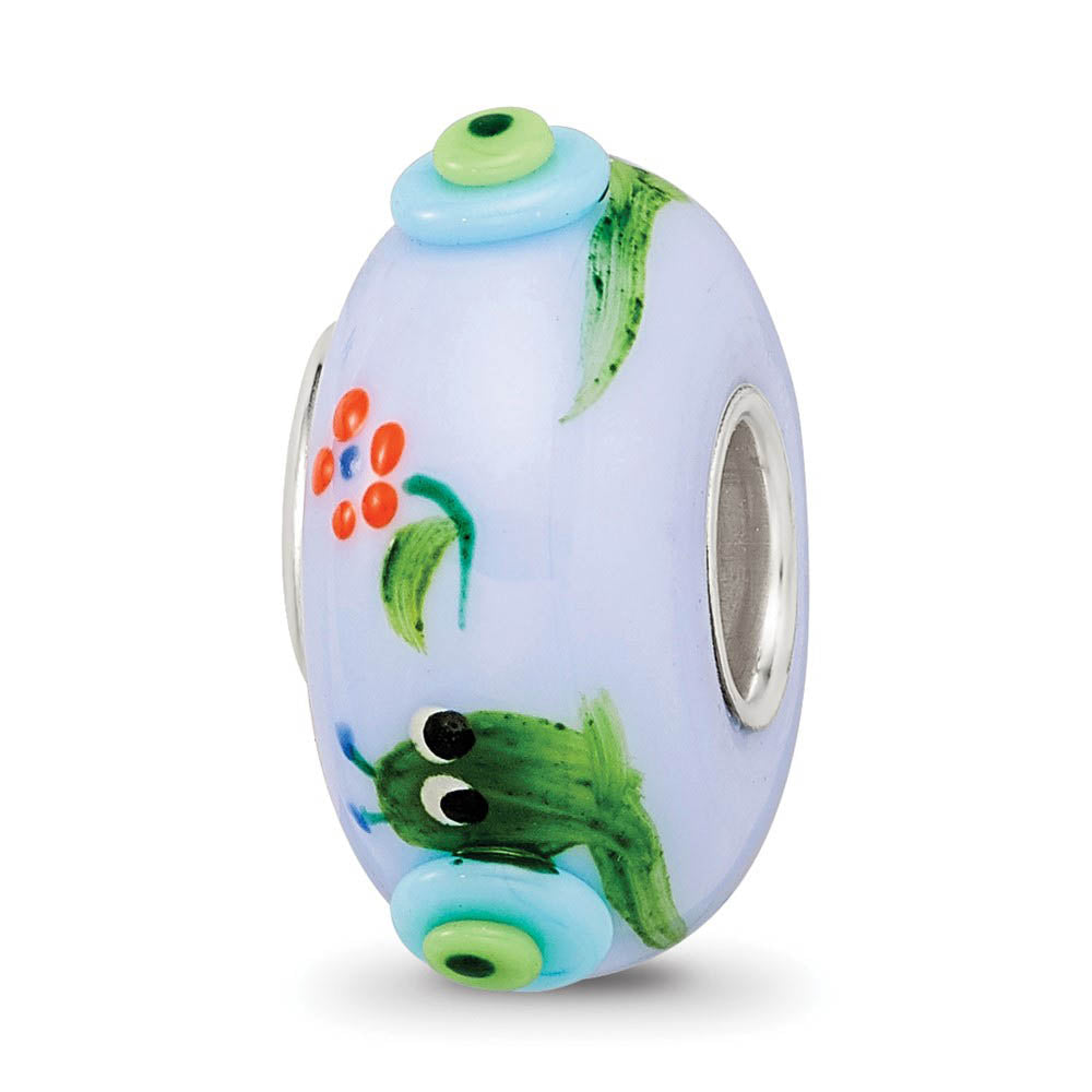 Alternate view of the Fenton Sterling Silver Just Snail'n Along 3D Glass Bead Charm by The Black Bow Jewelry Co.