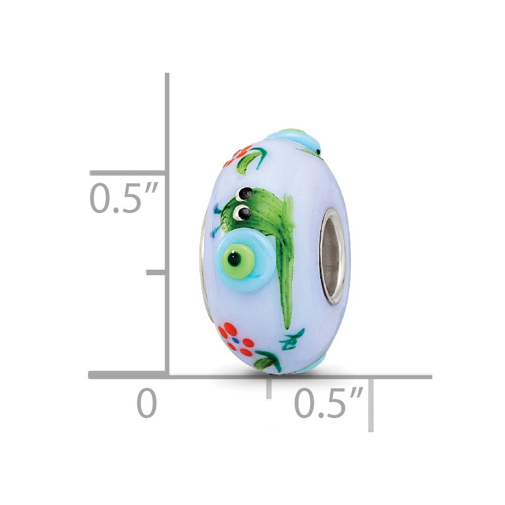 Alternate view of the Fenton Sterling Silver Just Snail'n Along 3D Glass Bead Charm by The Black Bow Jewelry Co.