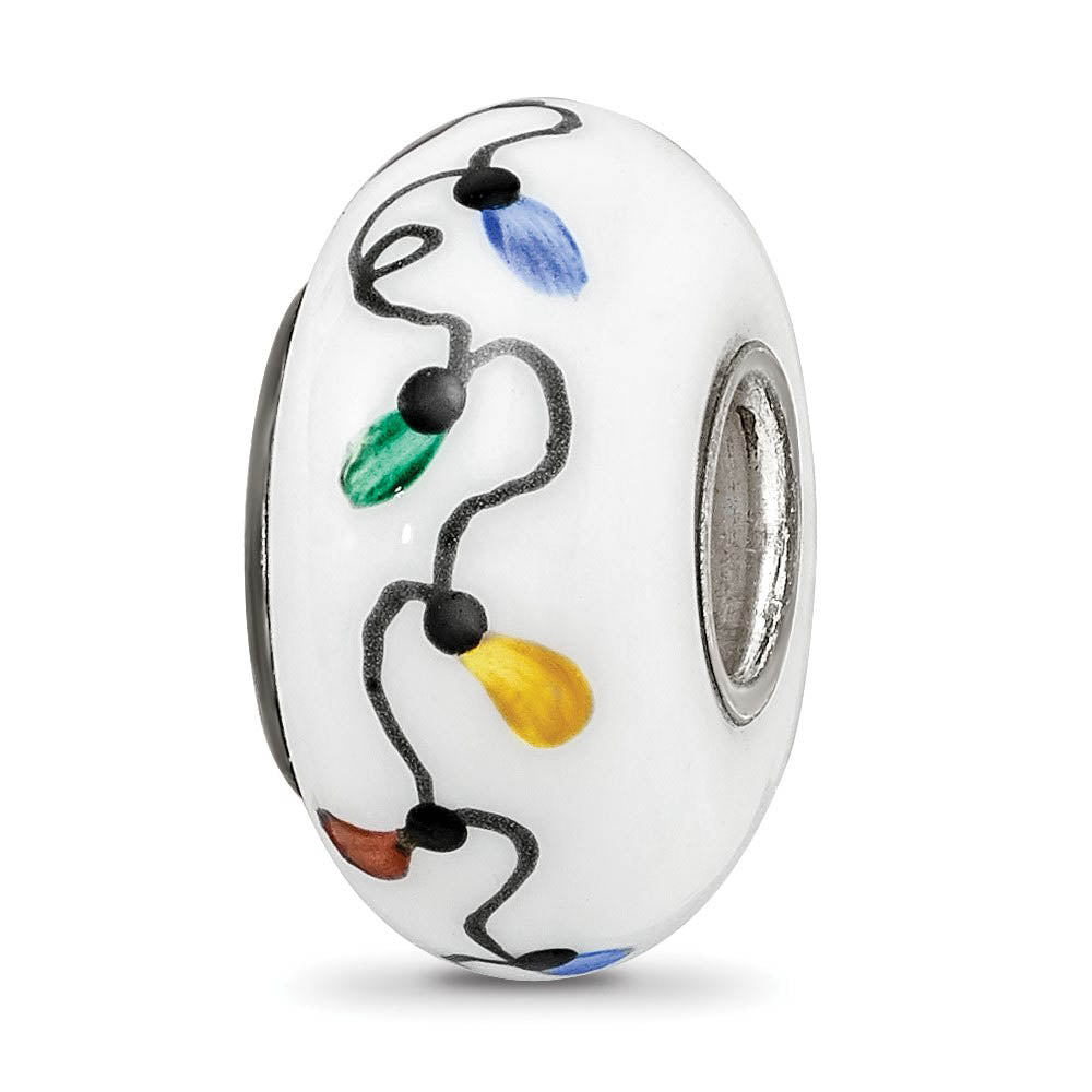 Alternate view of the Fenton Sterling Silver Rudy Reindeer W/Lights Glass Bead Charm by The Black Bow Jewelry Co.