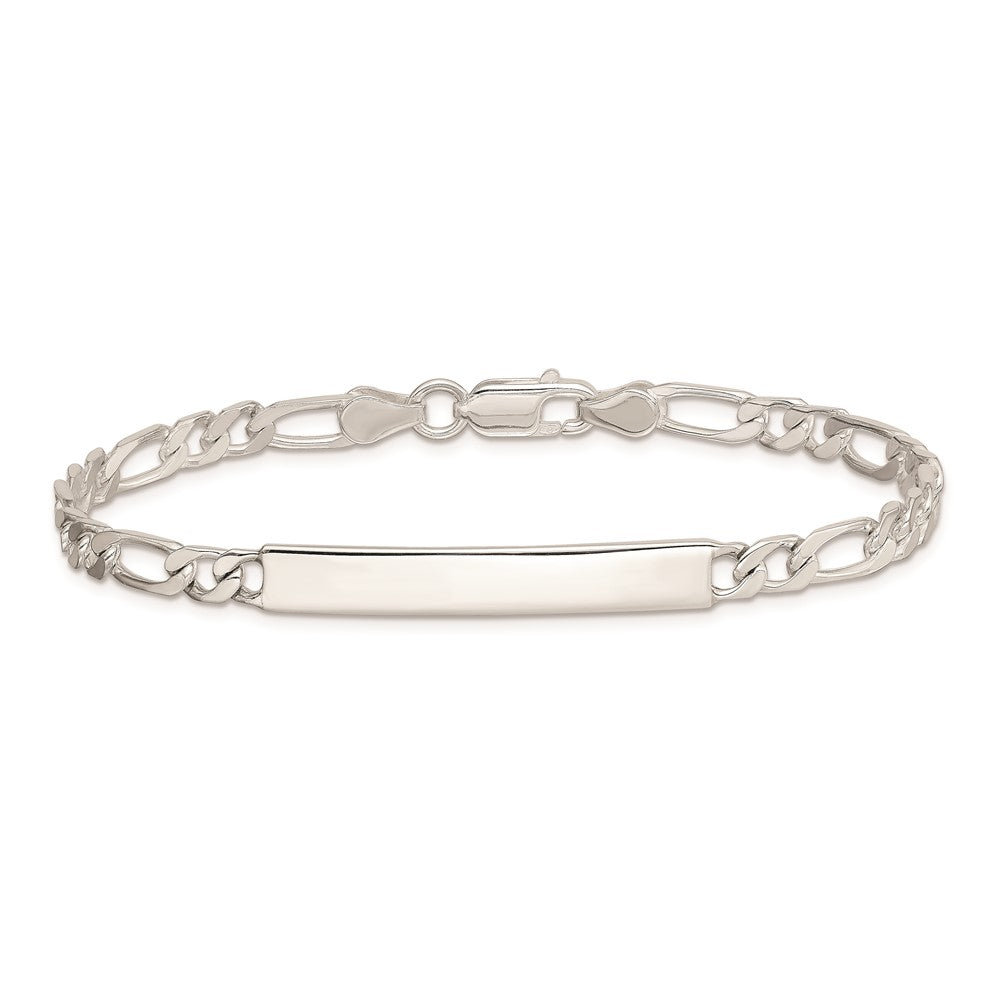 Alternate view of the 5mm Sterling Silver Women&#39;s Figaro I.D. Bracelet by The Black Bow Jewelry Co.