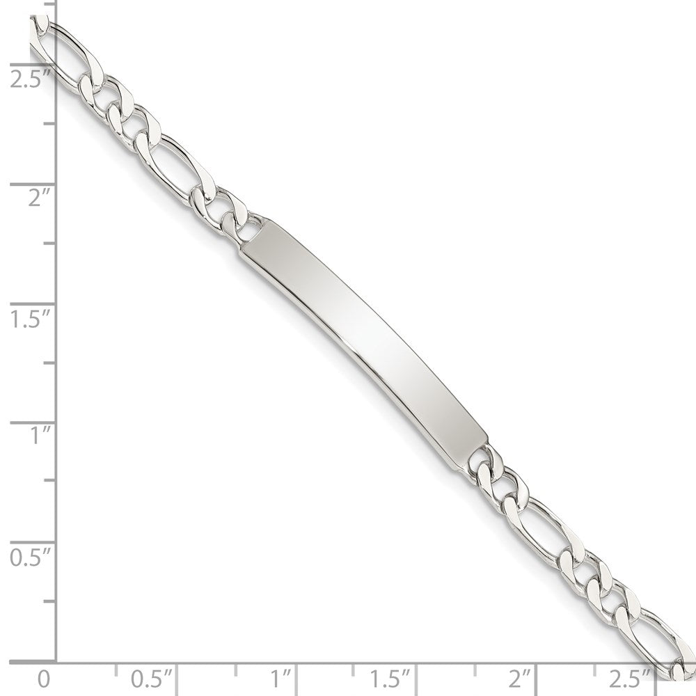 Alternate view of the 5mm Sterling Silver Women&#39;s Figaro I.D. Bracelet by The Black Bow Jewelry Co.