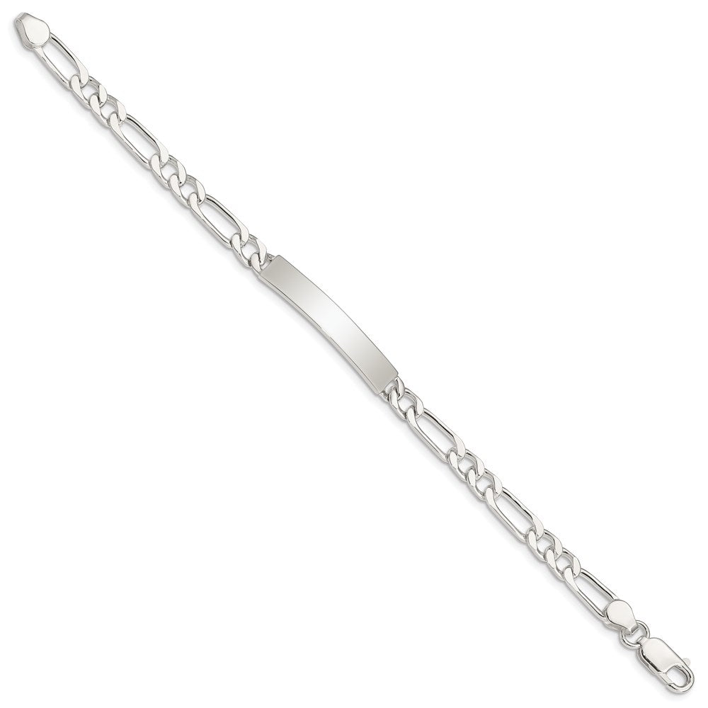 Alternate view of the 6mm Sterling Silver Women&#39;s Figaro I.D. Bracelet by The Black Bow Jewelry Co.