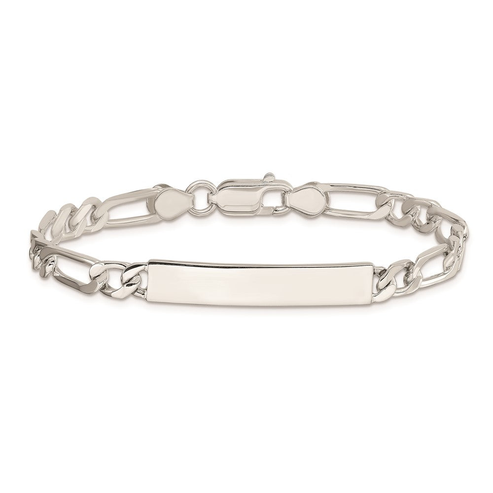 Alternate view of the 6mm Sterling Silver Women&#39;s Figaro I.D. Bracelet by The Black Bow Jewelry Co.