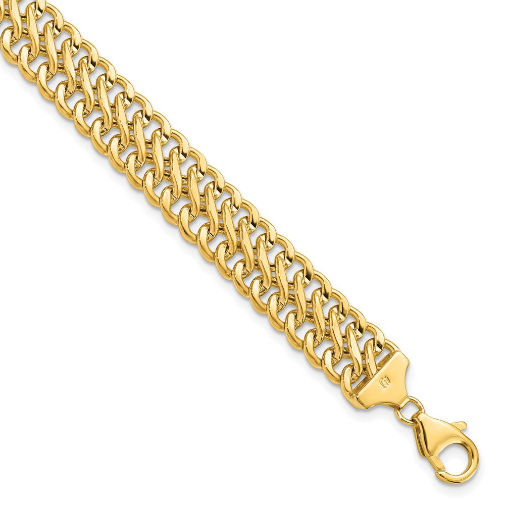 10mm 14k Yellow Gold Polished Hollow S Link Chain Bracelet, 7.5 Inch, Item B13460 by The Black Bow Jewelry Co.