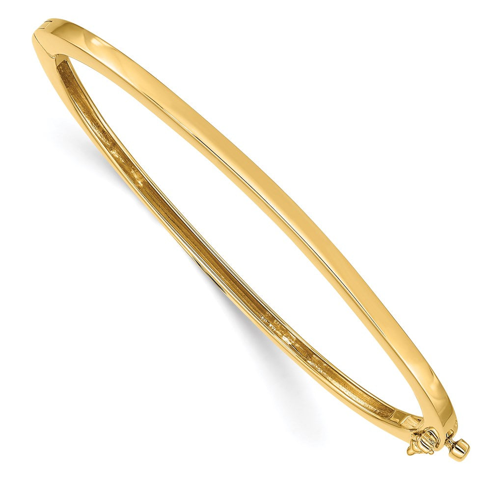 2.5mm 14k Yellow Gold Polished Solid Open Back Hinged Bangle Bracelet, Item B13548 by The Black Bow Jewelry Co.