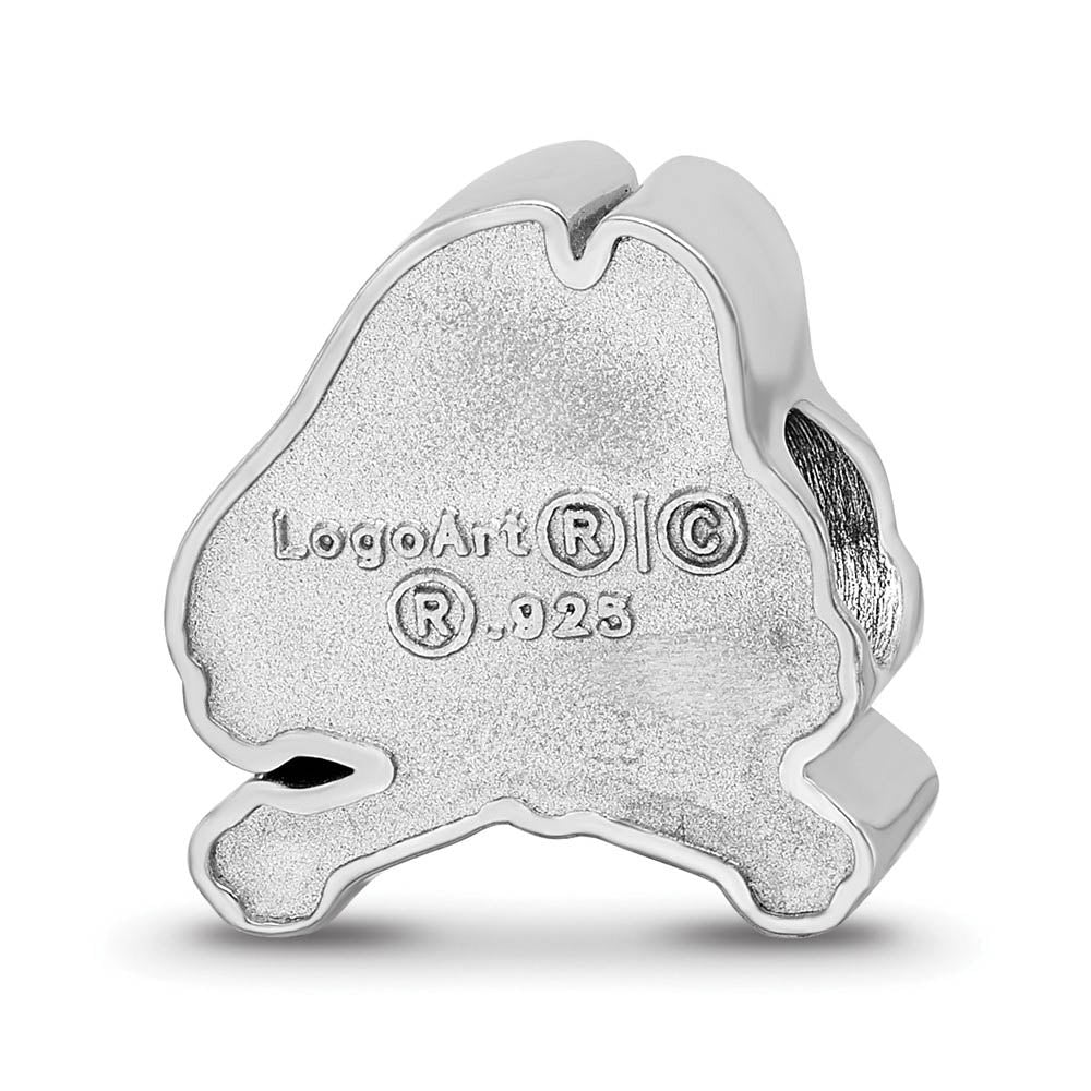 Alternate view of the Sterling Silver East Carolina University Enamel Bead Charm by The Black Bow Jewelry Co.