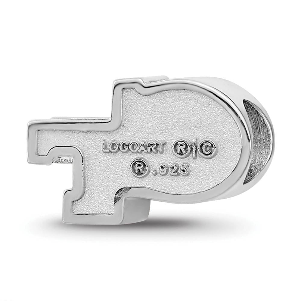 Alternate view of the Sterling Silver Georgia institute of Technology Enamel Bead Charm by The Black Bow Jewelry Co.