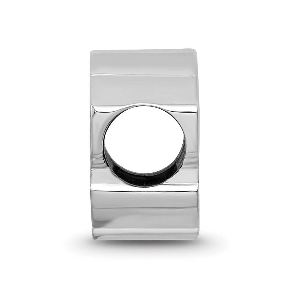 Alternate view of the Sterling Silver Kansas State University Enameled Logo Bead Charm by The Black Bow Jewelry Co.