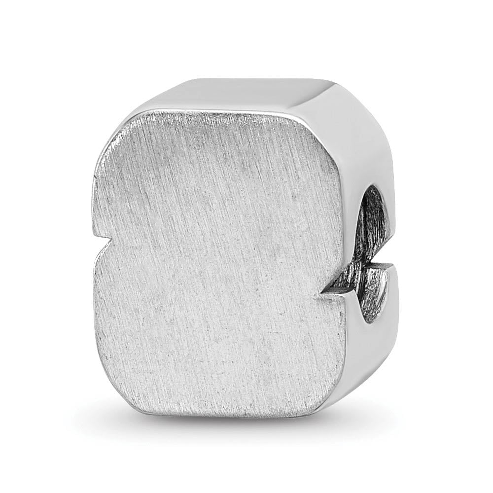 Alternate view of the Sterling Silver North Carolina State U Enameled Logo Bead Charm by The Black Bow Jewelry Co.