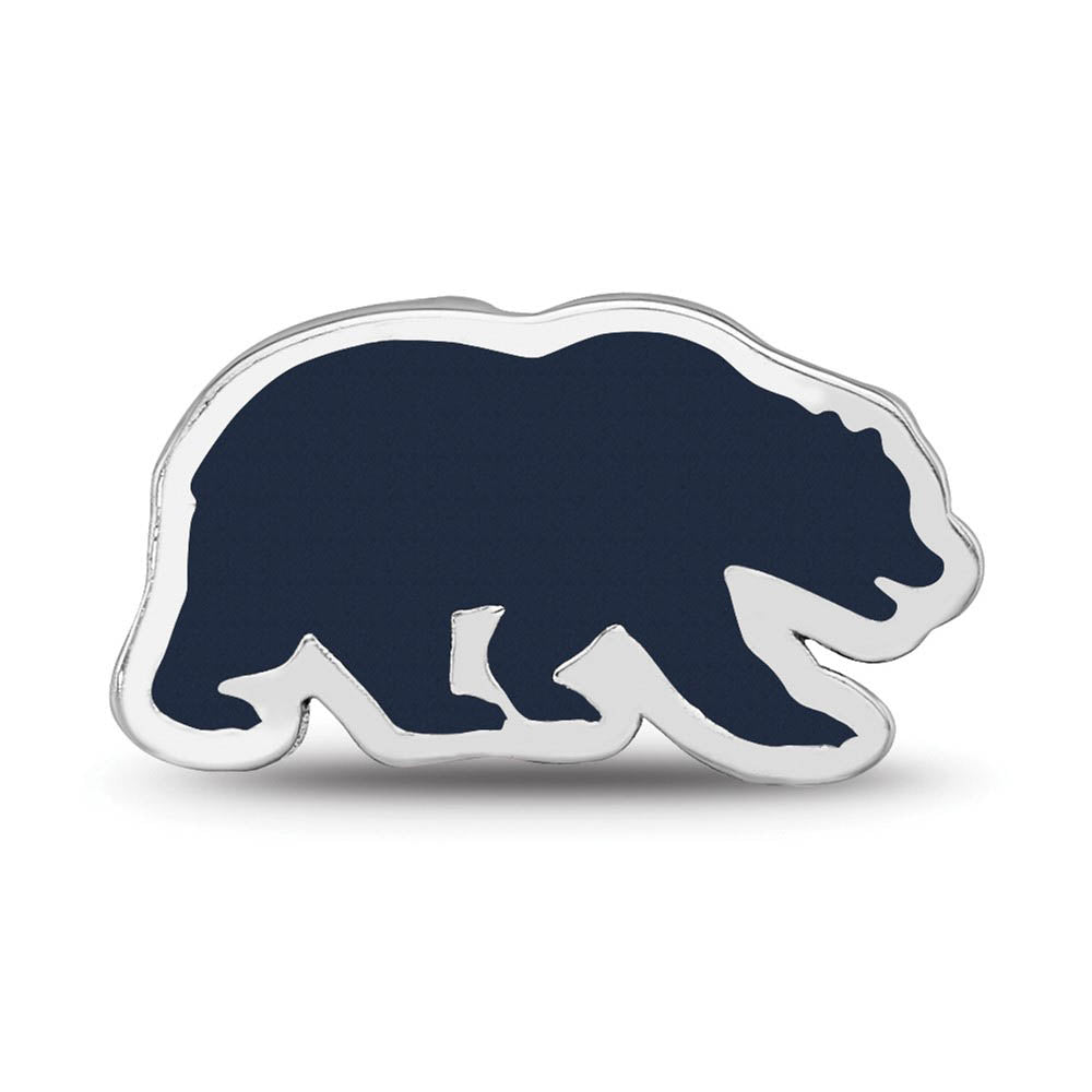 Alternate view of the Silver U of California Berkeley Golden Bear Enamel Bead Charm by The Black Bow Jewelry Co.