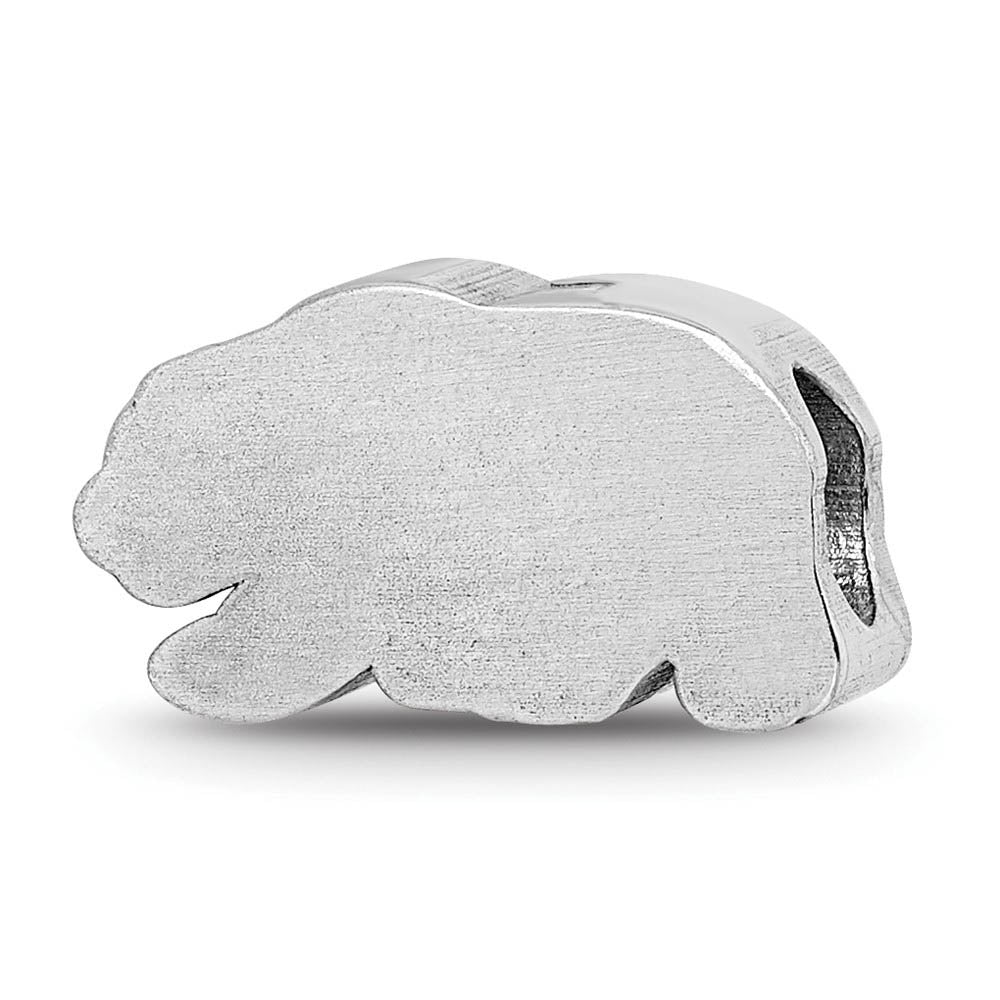 Alternate view of the Silver U of California Berkeley Golden Bear Enamel Bead Charm by The Black Bow Jewelry Co.