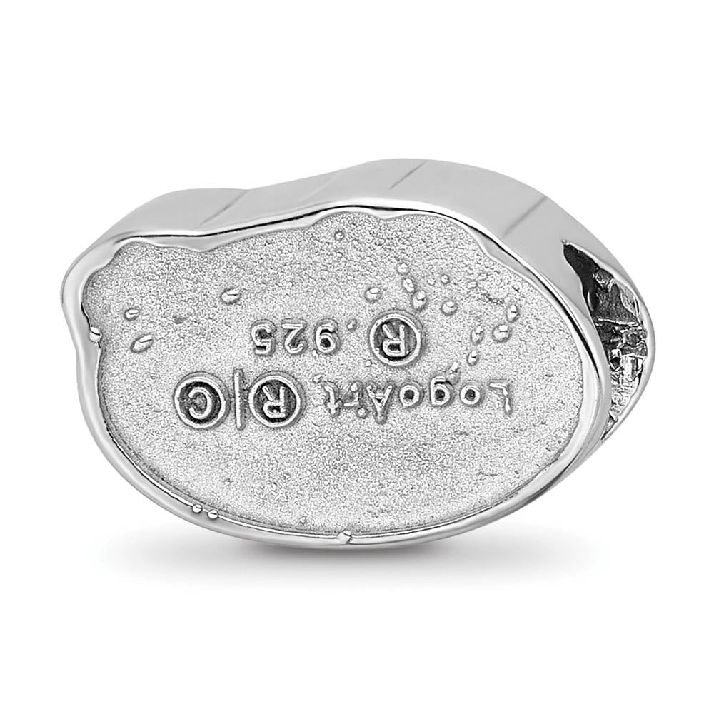 Alternate view of the Sterling Silver University of Florida Gator Enamel Bead Charm by The Black Bow Jewelry Co.