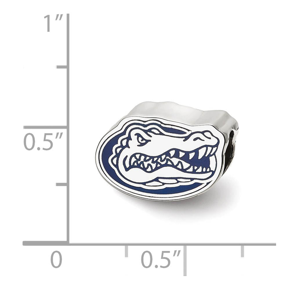 Alternate view of the Sterling Silver University of Florida Gator Enamel Bead Charm by The Black Bow Jewelry Co.