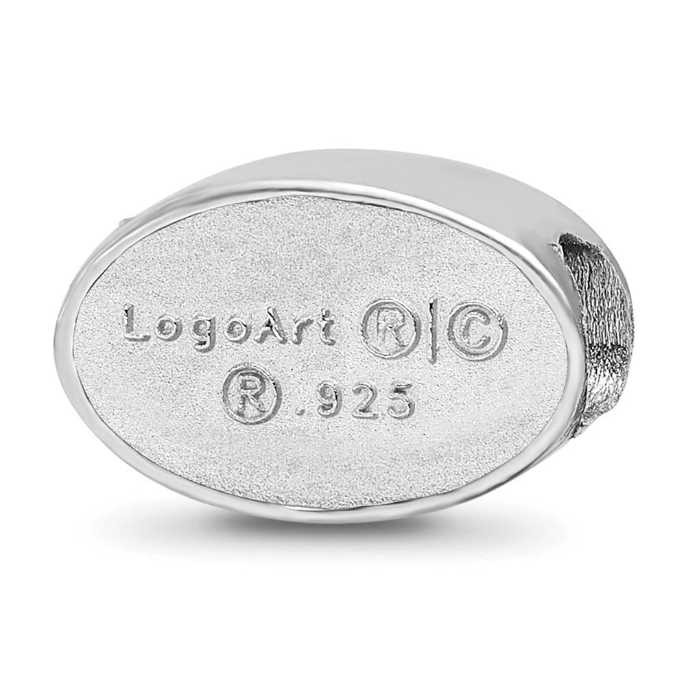 Alternate view of the Sterling Silver University of Georgia G Enameled Logo Bead Charm by The Black Bow Jewelry Co.