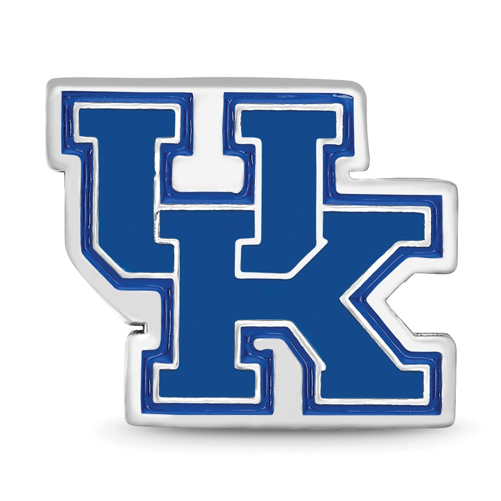 Alternate view of the Sterling Silver The University of Kentucky UK Enameled Bead Charm by The Black Bow Jewelry Co.