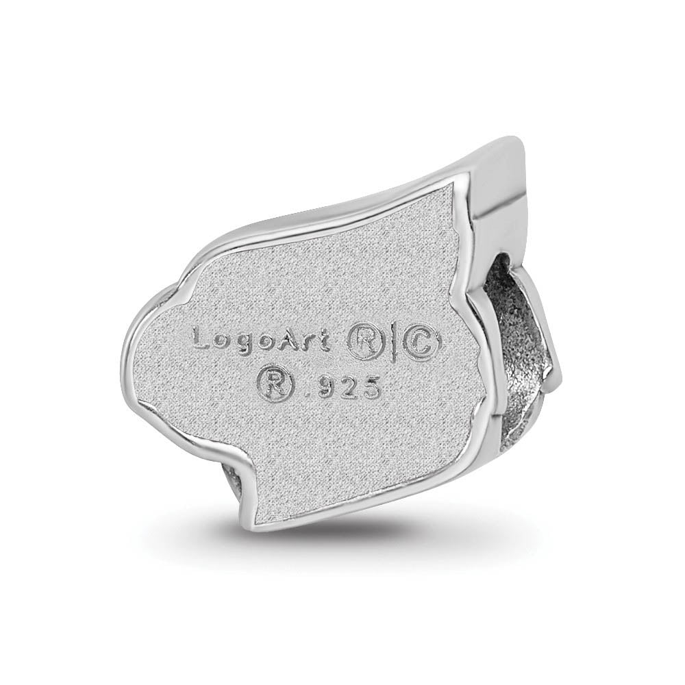 Alternate view of the Sterling Silver Univ. of Louisville Cardinal Enamel Bead Charm by The Black Bow Jewelry Co.