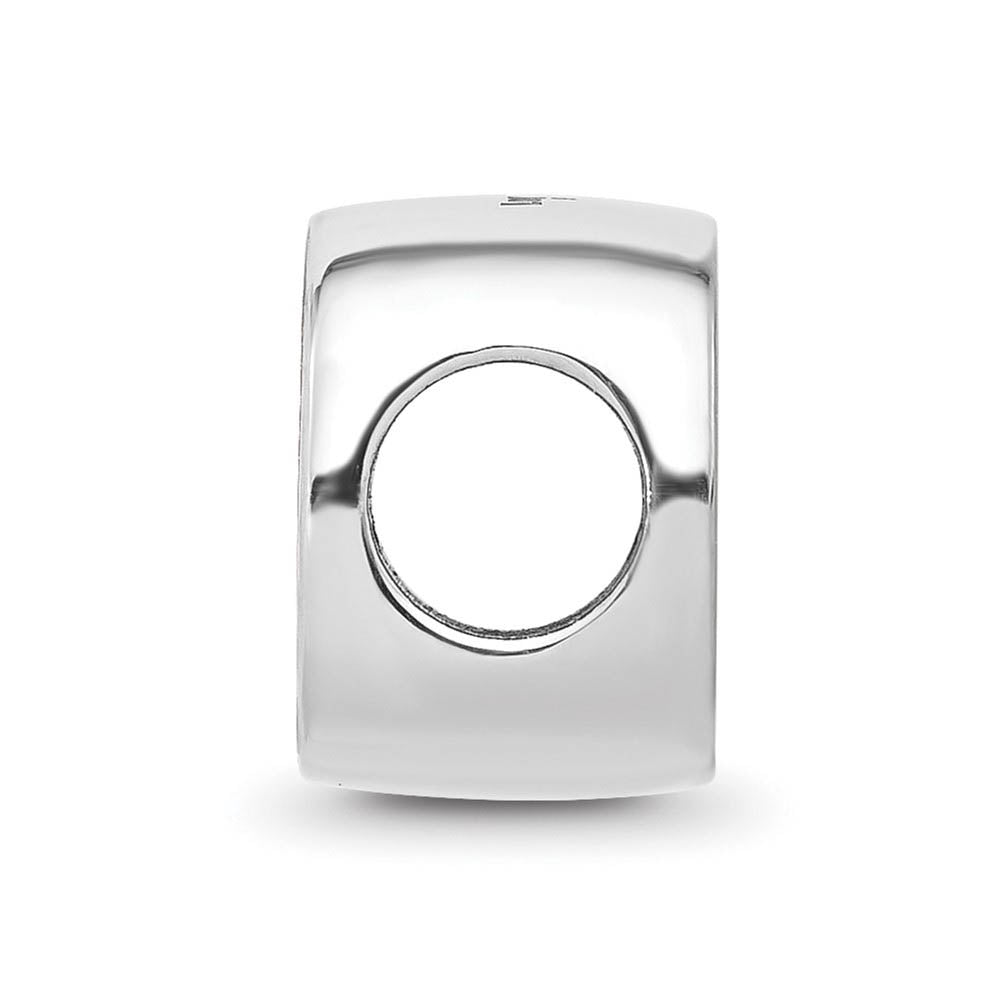 Alternate view of the Sterling Silver U of Virginia V with Swords Bead Charm by The Black Bow Jewelry Co.