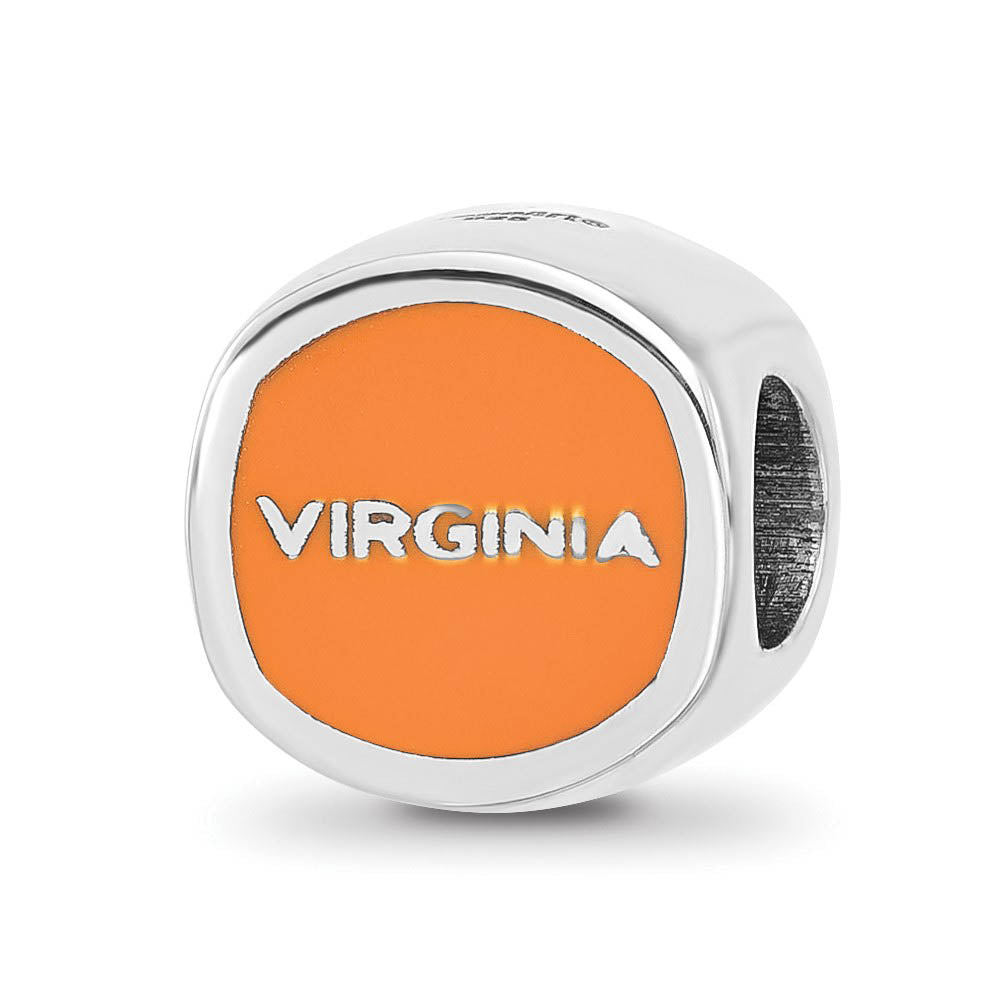 Alternate view of the Sterling Silver U of Virginia V with Swords Bead Charm by The Black Bow Jewelry Co.