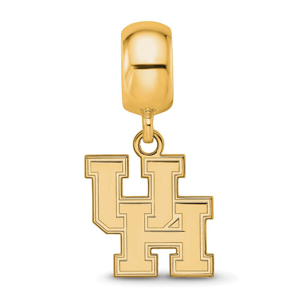 Alternate view of the 14k Gold Plated Silver University of Houston Sm Dangle Bead Charm by The Black Bow Jewelry Co.