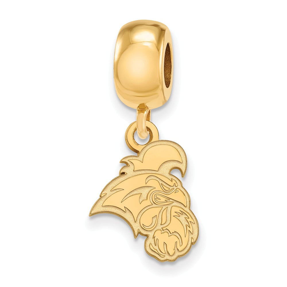 14k Gold Plate Silver Coastal Carolina University Sm Dangle Bead Charm, Item B13730 by The Black Bow Jewelry Co.