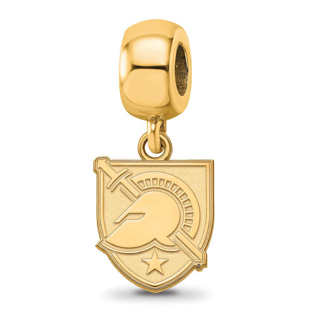 14k Gold Plated Silver U.S. Military Academy Sm Dangle Bead Charm, Item B13746 by The Black Bow Jewelry Co.