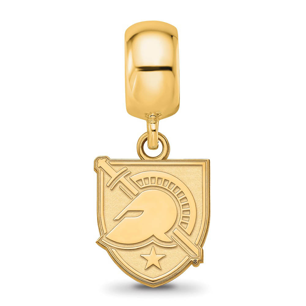 Alternate view of the 14k Gold Plated Silver U.S. Military Academy Sm Dangle Bead Charm by The Black Bow Jewelry Co.
