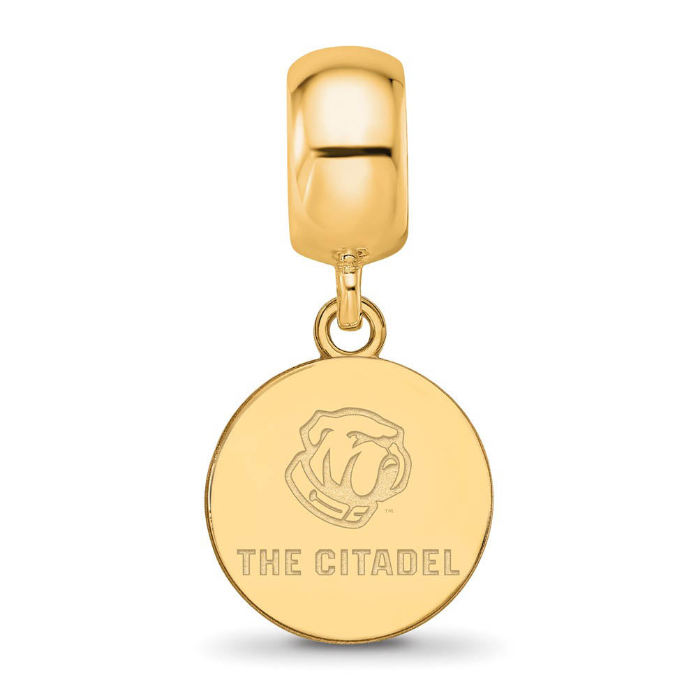 Alternate view of the 14K Yellow Gold Plated Silver The Citadel Small Dangle Bead Charm by The Black Bow Jewelry Co.