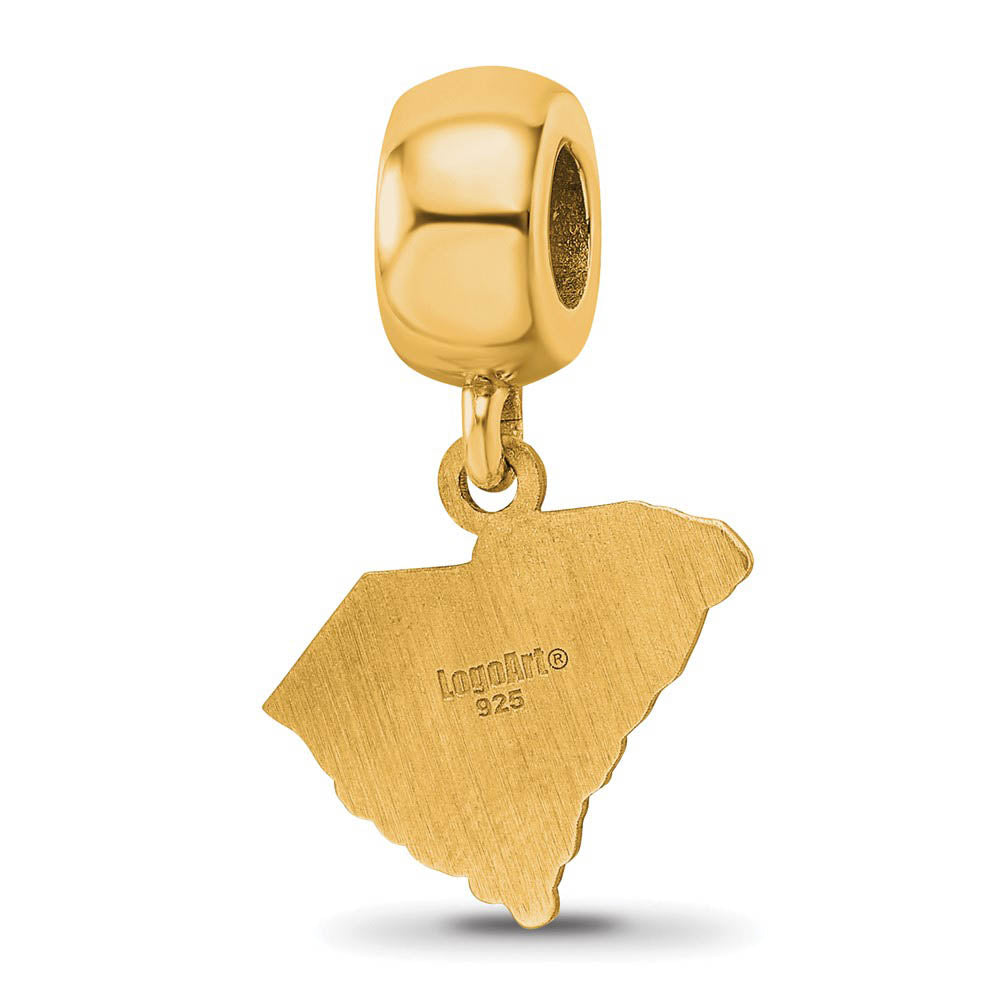 Alternate view of the 14K Yellow Gold Plated Silver The Citadel Small Dangle Bead Charm by The Black Bow Jewelry Co.