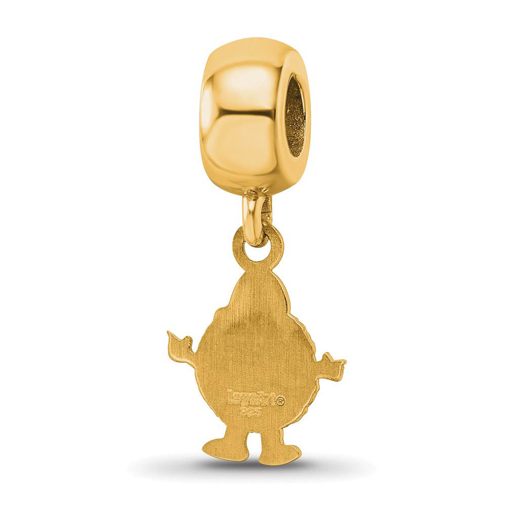 Alternate view of the 14k Gold Plated Silver Syracuse University Sm Dangle Bead Charm by The Black Bow Jewelry Co.
