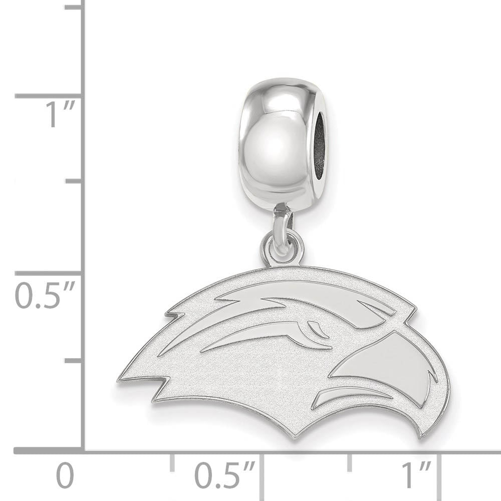 Alternate view of the Sterling Silver University of Southern Miss Sm Dangle Bead Charm by The Black Bow Jewelry Co.