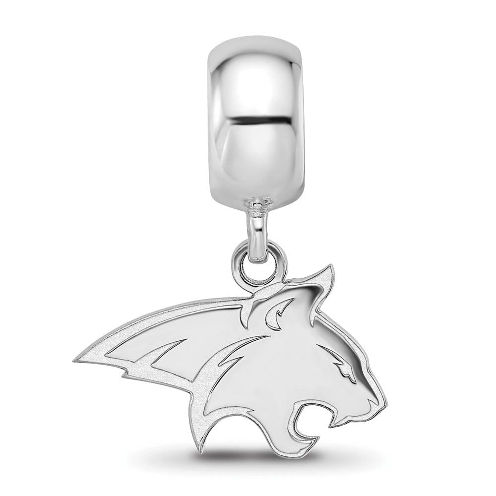Alternate view of the Sterling Silver Montana State Univ. Bobcat Dangle Bead Charm by The Black Bow Jewelry Co.