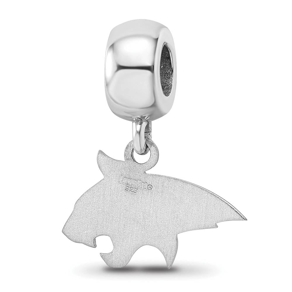 Alternate view of the Sterling Silver Montana State Univ. Bobcat Dangle Bead Charm by The Black Bow Jewelry Co.