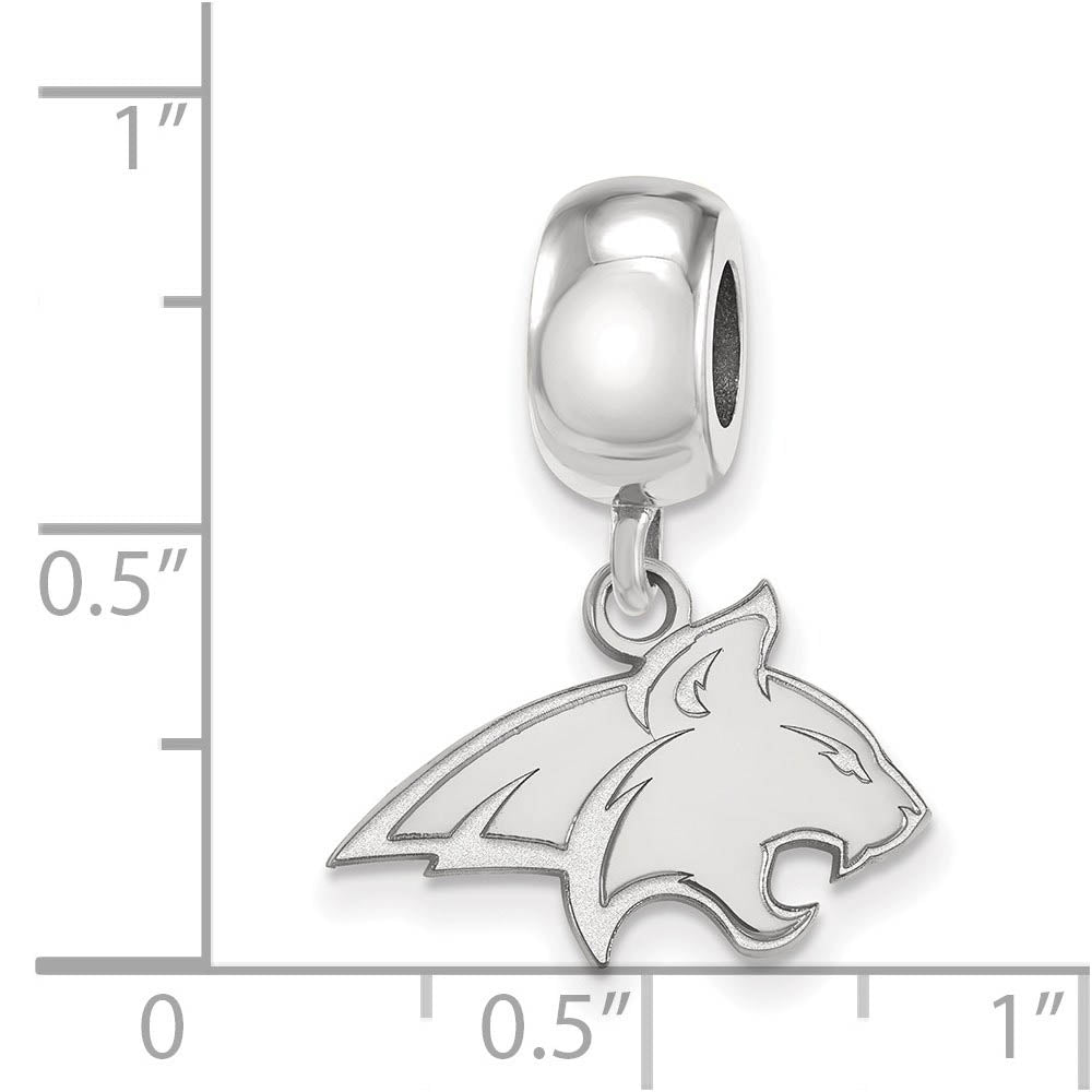 Alternate view of the Sterling Silver Montana State Univ. Bobcat Dangle Bead Charm by The Black Bow Jewelry Co.