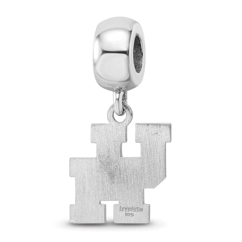 Alternate view of the Sterling Silver University of Houston Small Dangle Bead Charm by The Black Bow Jewelry Co.