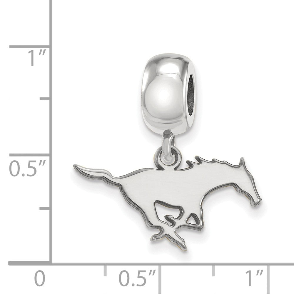 Alternate view of the Sterling Silver Southern Methodist University Sm Dangle Bead Charm by The Black Bow Jewelry Co.