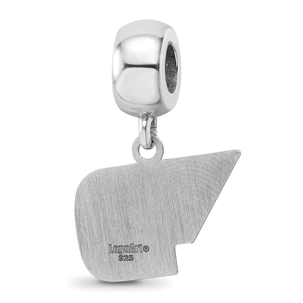 Alternate view of the Sterling Silver University of Dayton Small Dangle Bead Charm by The Black Bow Jewelry Co.