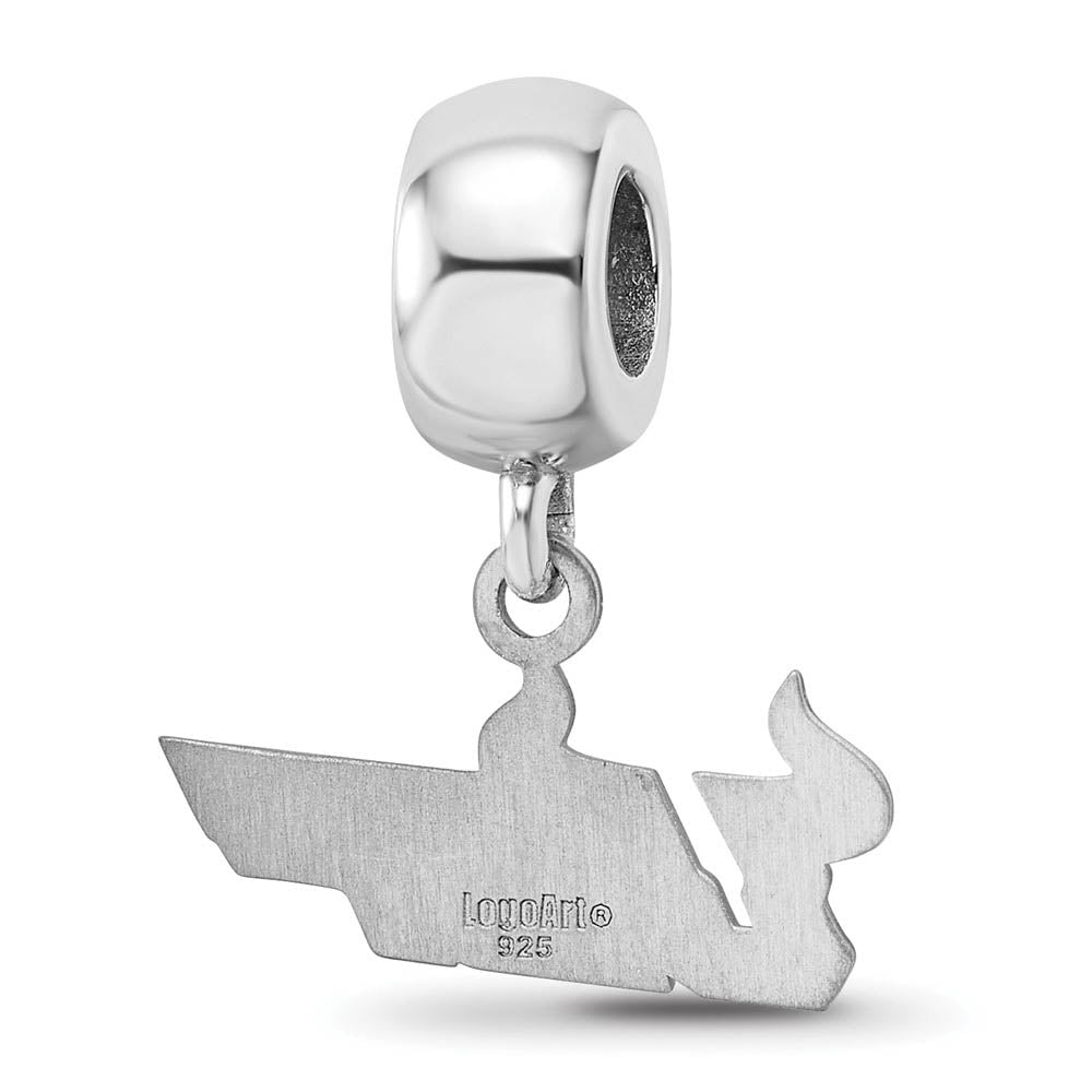 Alternate view of the Sterling Silver University of South Florida Sm Dangle Bead Charm by The Black Bow Jewelry Co.