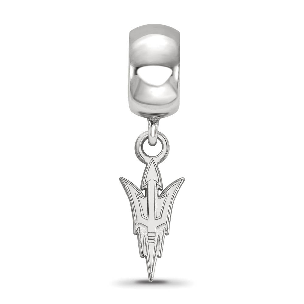 Alternate view of the Sterling Silver Arizona State University Logo Dangle Bead Charm by The Black Bow Jewelry Co.
