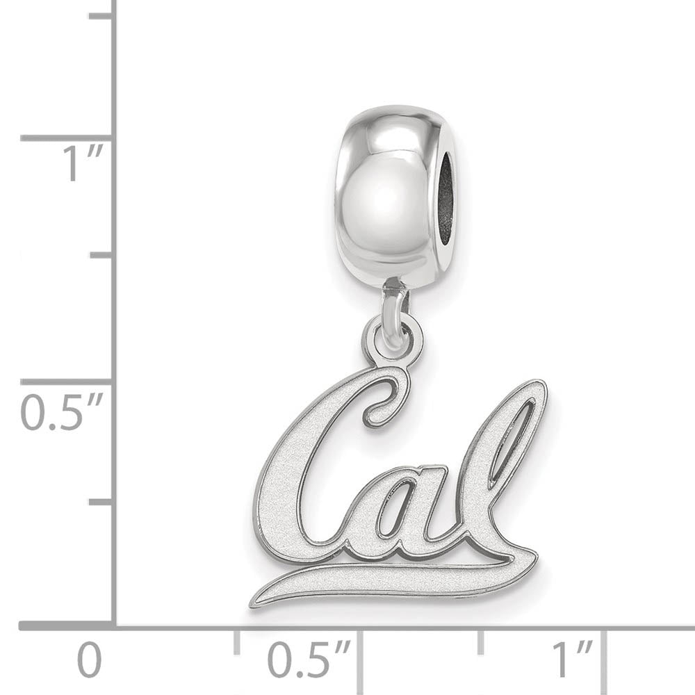 Alternate view of the Sterling Silver U of California Berkeley 'Cal' Dangle Bead Charm by The Black Bow Jewelry Co.