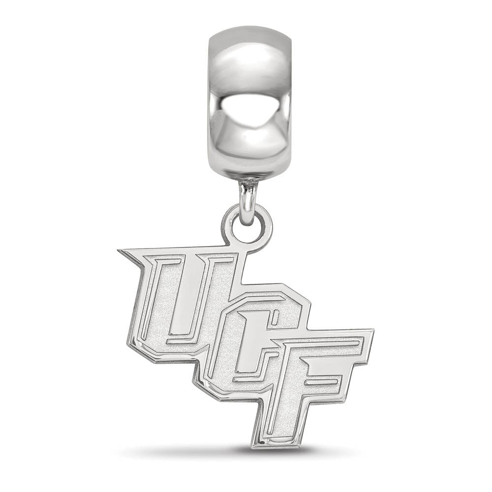 Alternate view of the Sterling Silver Univ. of Central Florida Sm Dangle Bead Charm by The Black Bow Jewelry Co.