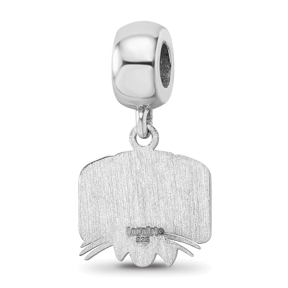 Alternate view of the Sterling Silver Ohio University Small Bead Charm Dangle by The Black Bow Jewelry Co.