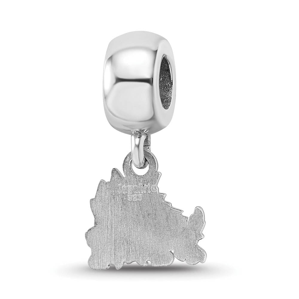 Alternate view of the Sterling Silver Texas Christian University Sm Dangle Bead Charm by The Black Bow Jewelry Co.